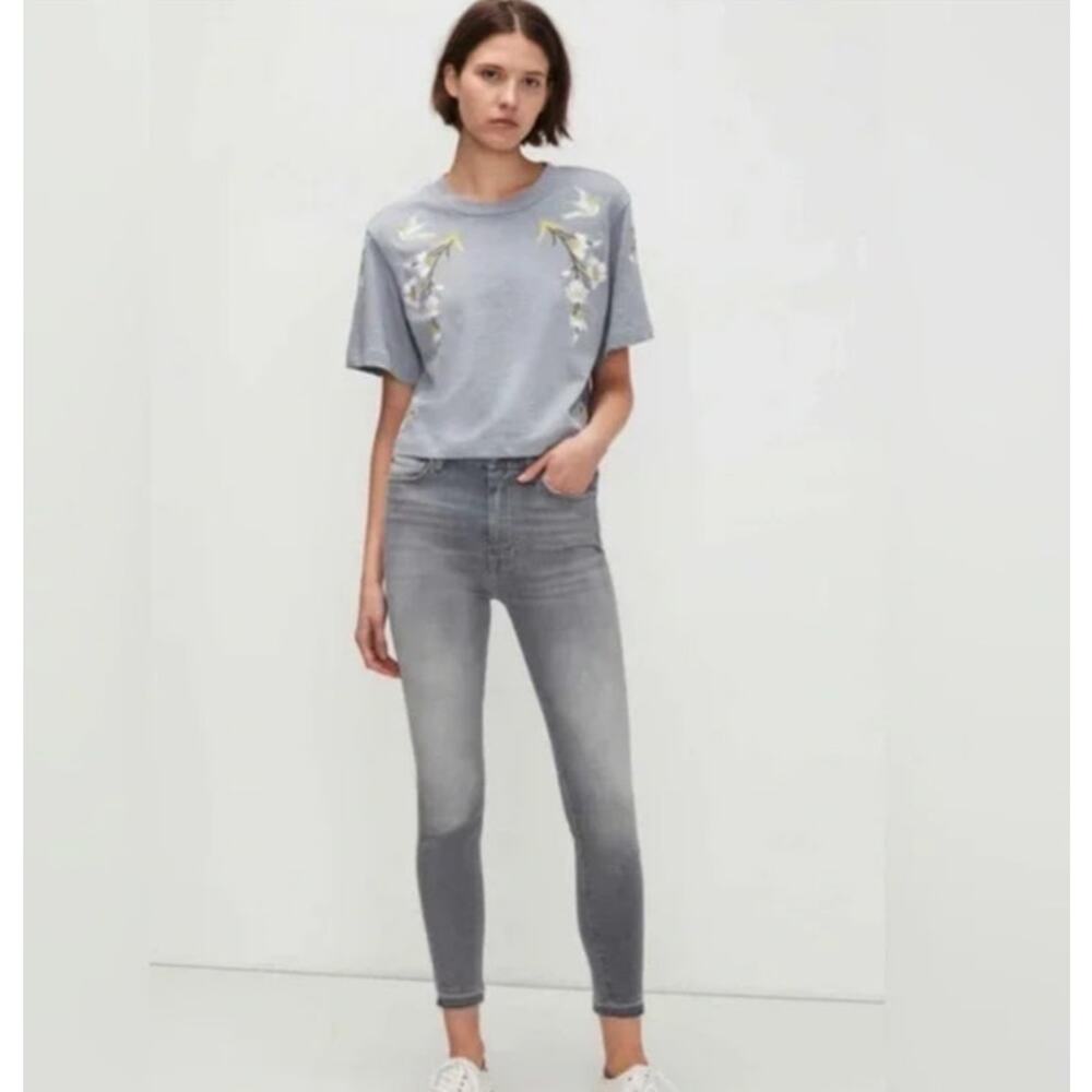 Jen7 For All Mankind Ankle Skinny Gray Jeans US Women's 10